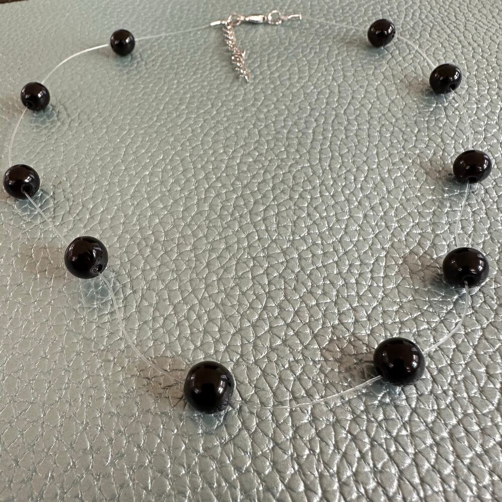 Illusion Black Bead Choker